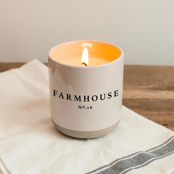 Farmhouse Stoneware Candle