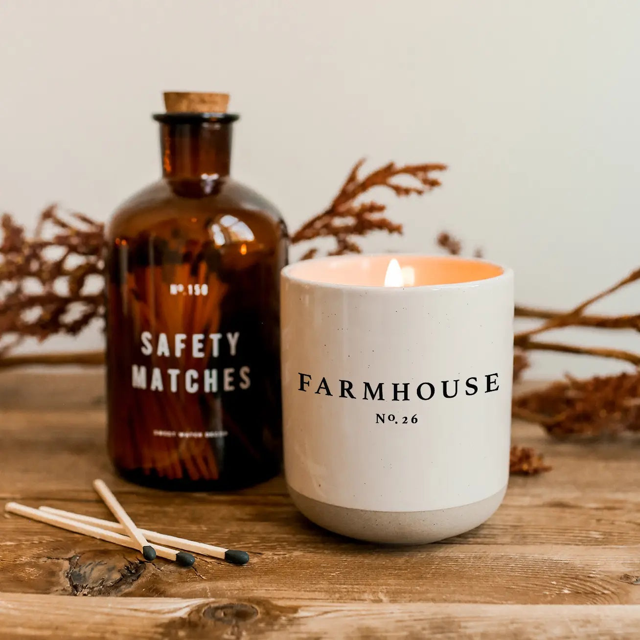 Farmhouse Stoneware Candle