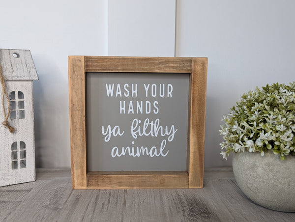 'Wash Your Hands' Wooden Plaque