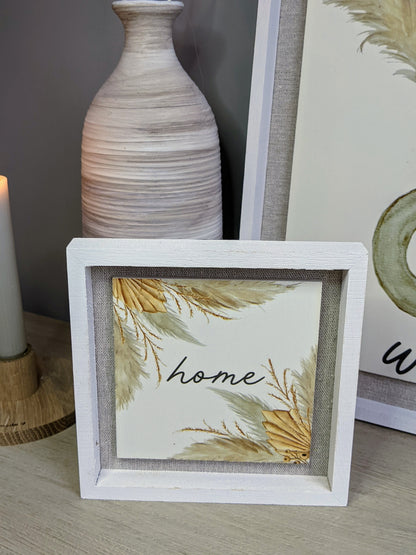Small Pampas Home Framed Plaque