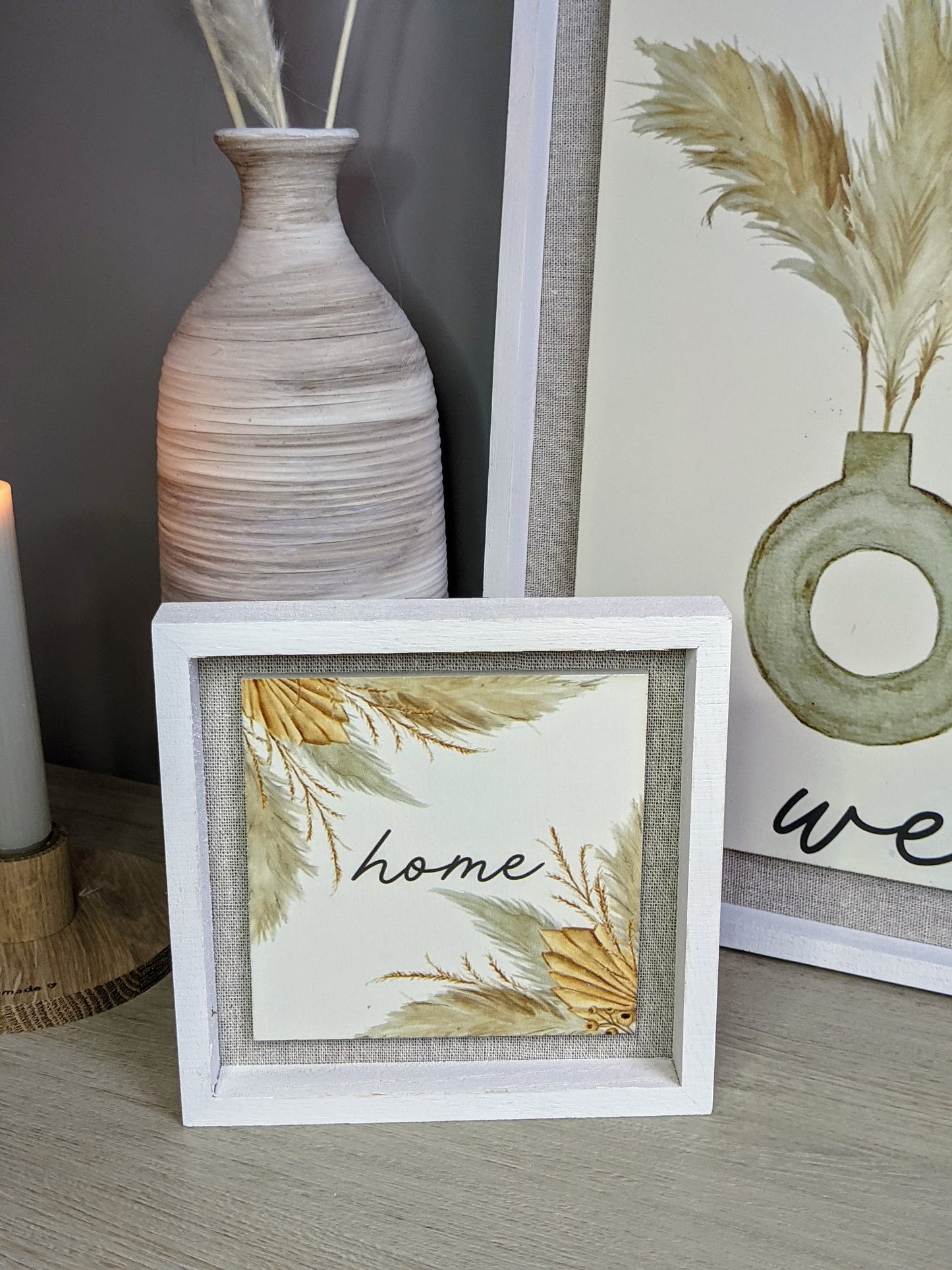 Small Pampas Home Framed Plaque