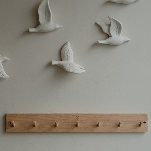 Wooden Heart Hooks