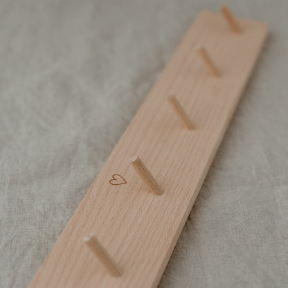 Wooden Heart Hooks