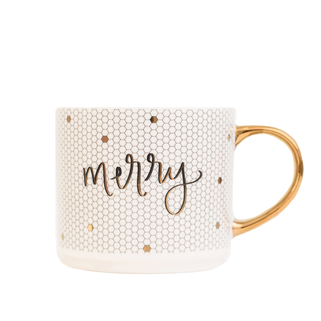 Merry Gold Tile Coffee Mug
