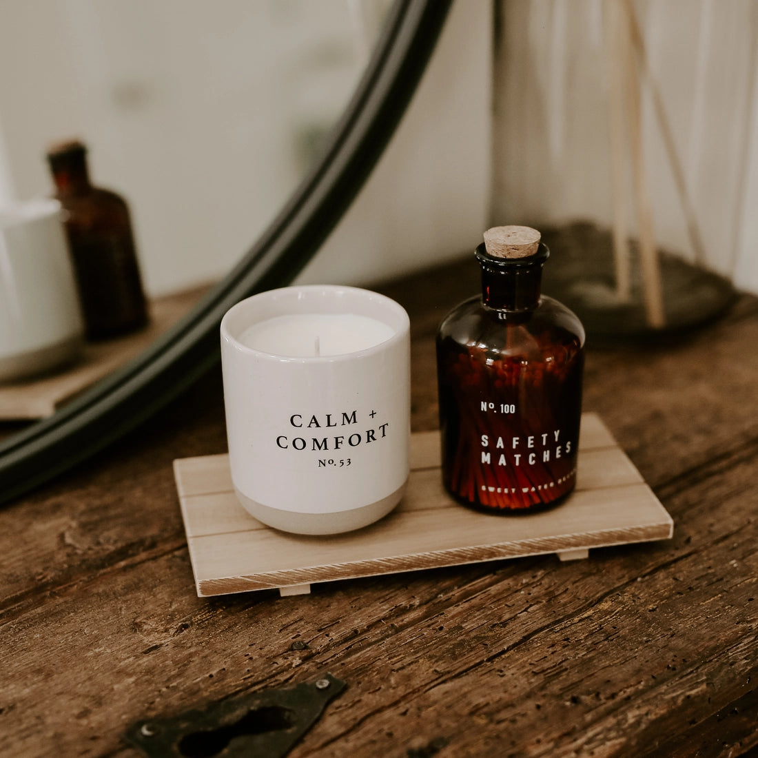 Natural Raised Wooden Tray