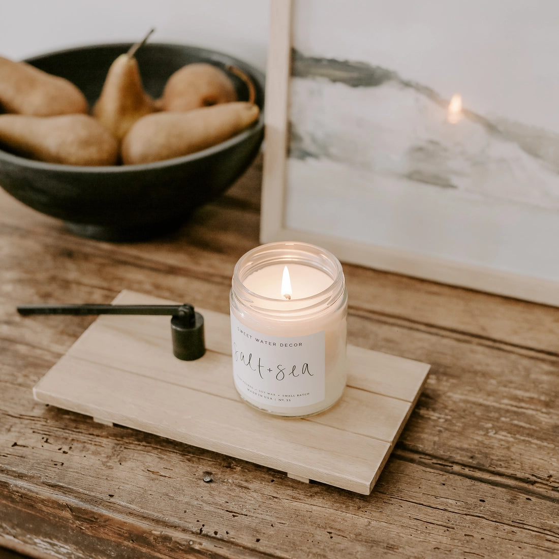 Natural Raised Wooden Tray