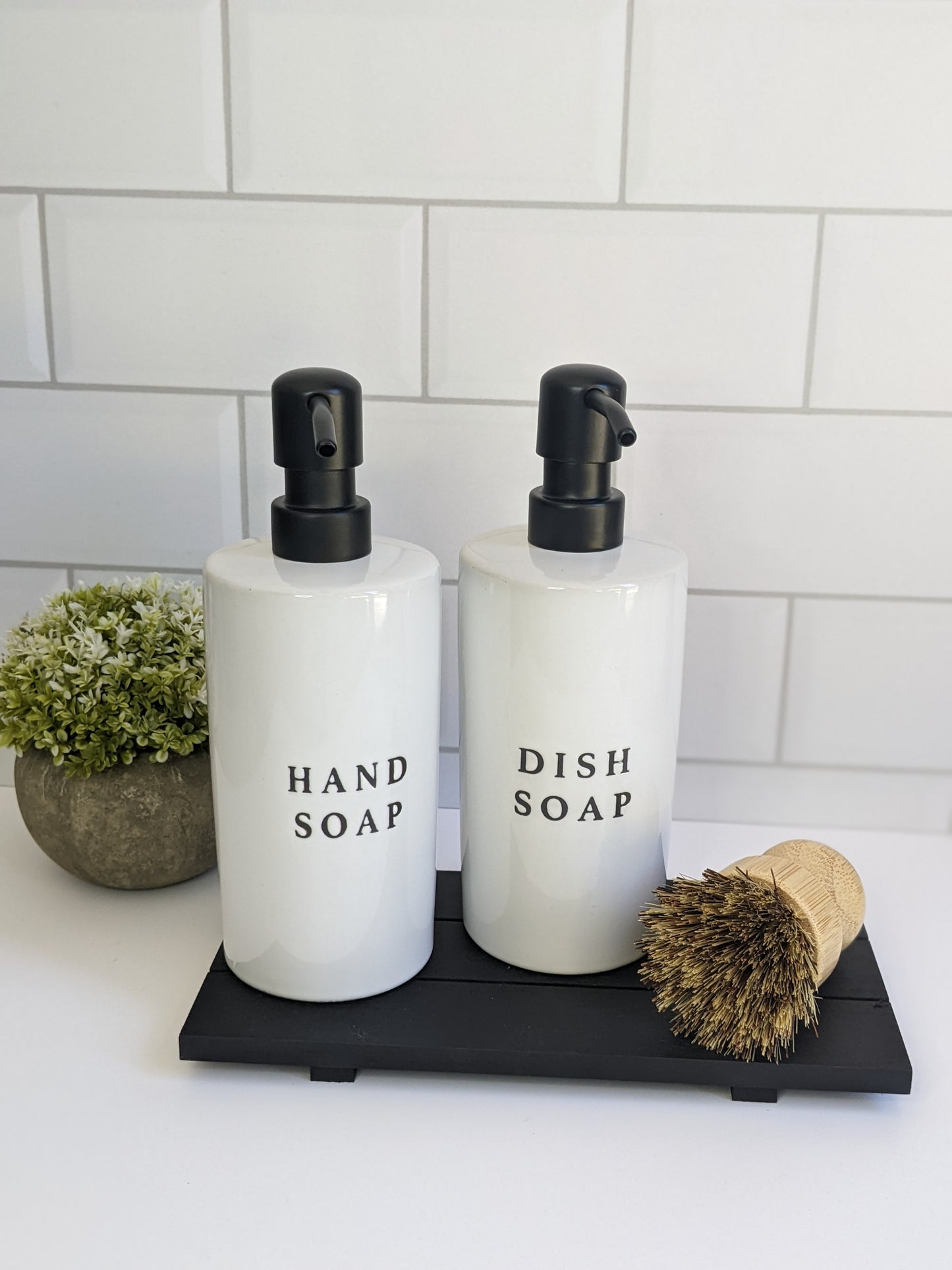 White Ceramic Soap Dispensers