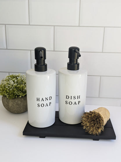 White Ceramic Soap Dispensers