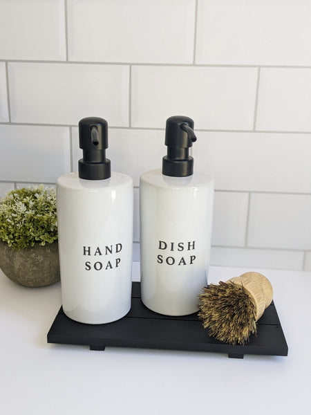 White Ceramic Soap Dispensers