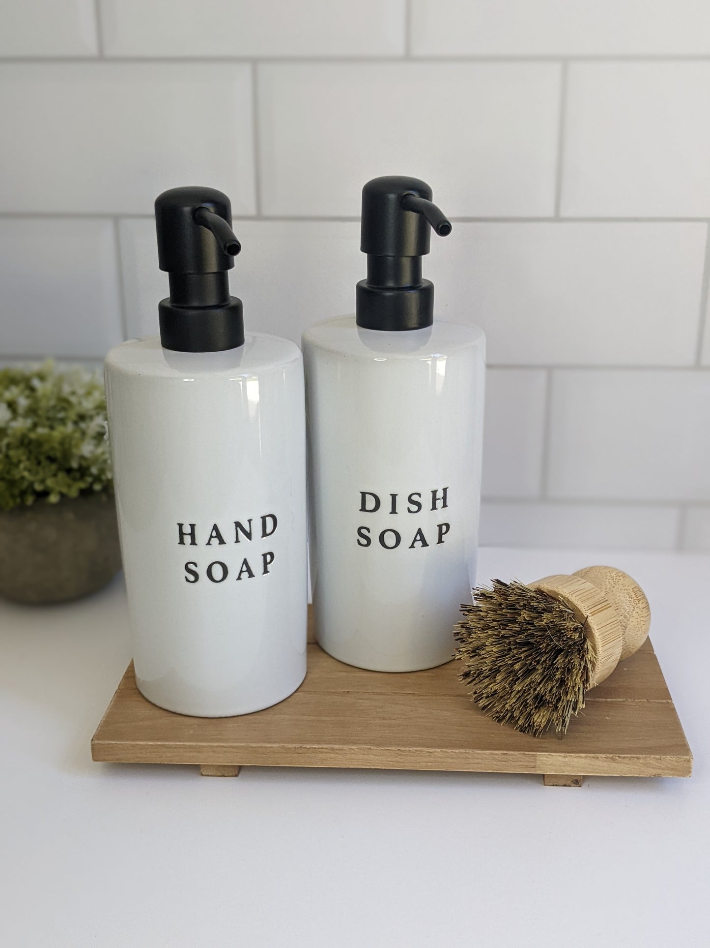 White Ceramic Soap Dispensers