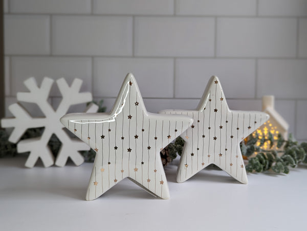 White and Silver Star Ornament