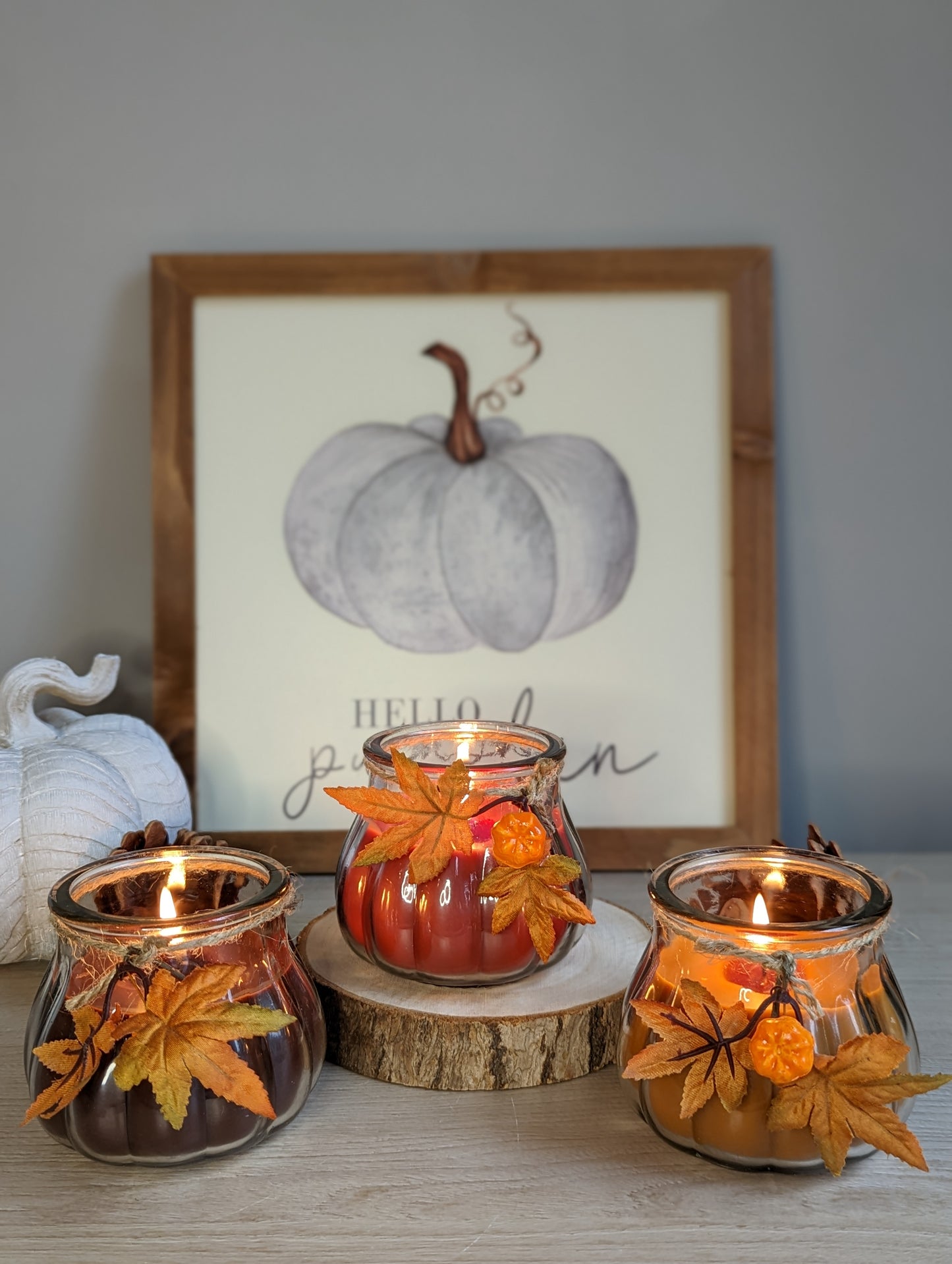 Autumn Candle Pots