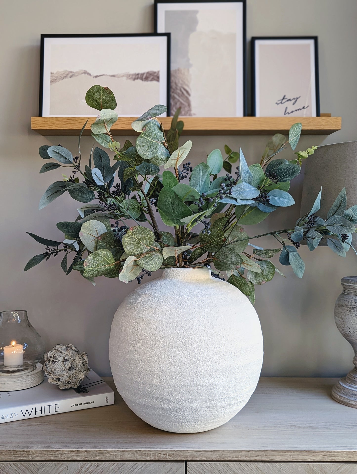 Tiber Matte White Vase