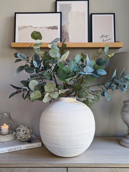 Tiber Matte White Vase