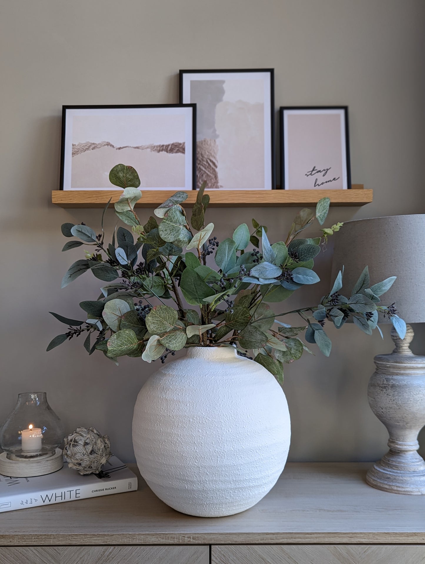 Tiber Matte White Vase