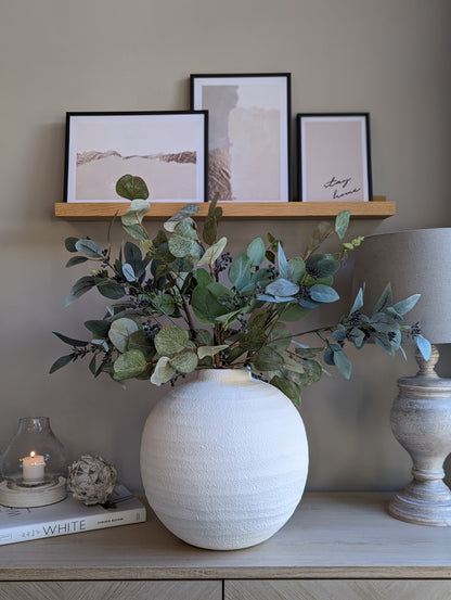 Tiber Matte White Vase