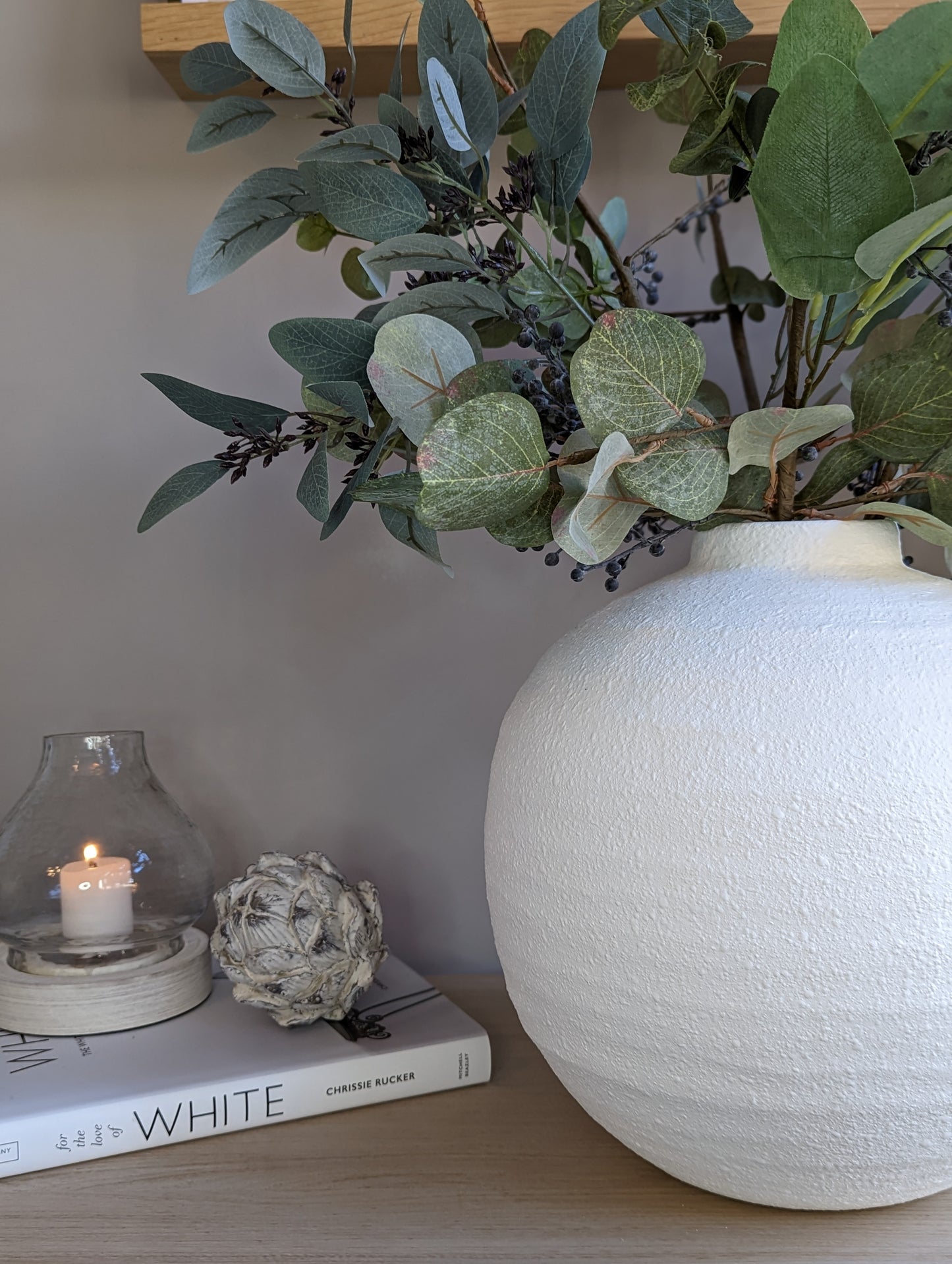 Tiber Matte White Vase