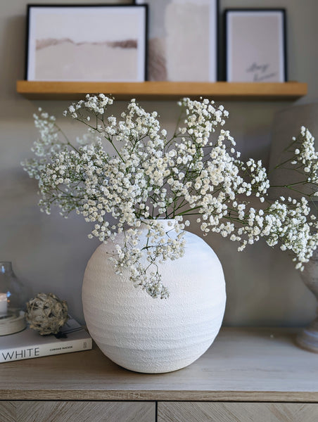 Tiber Matte White Vase