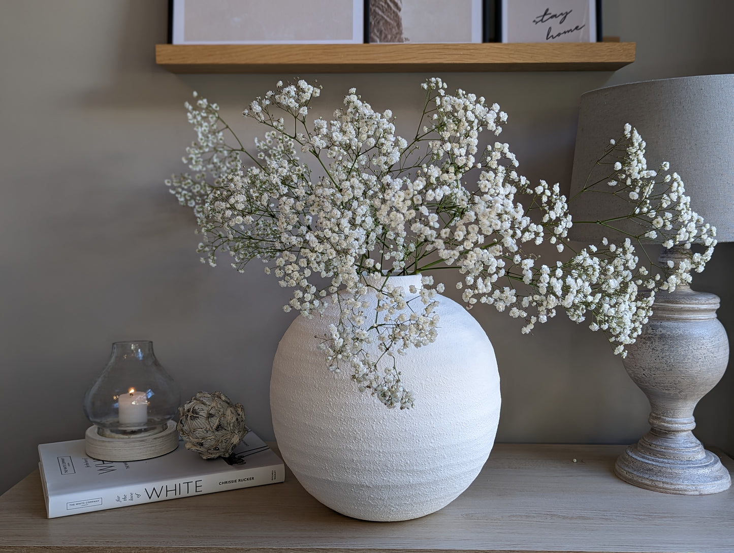 Tiber Matte White Vase