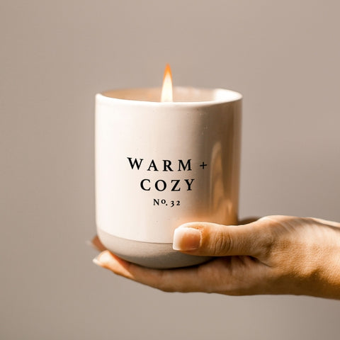 Warm and Cozy Stoneware Candle